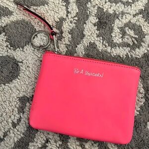 Rebecca Minkoff “Be A Unicorn” pouch, hot pink, GUC!